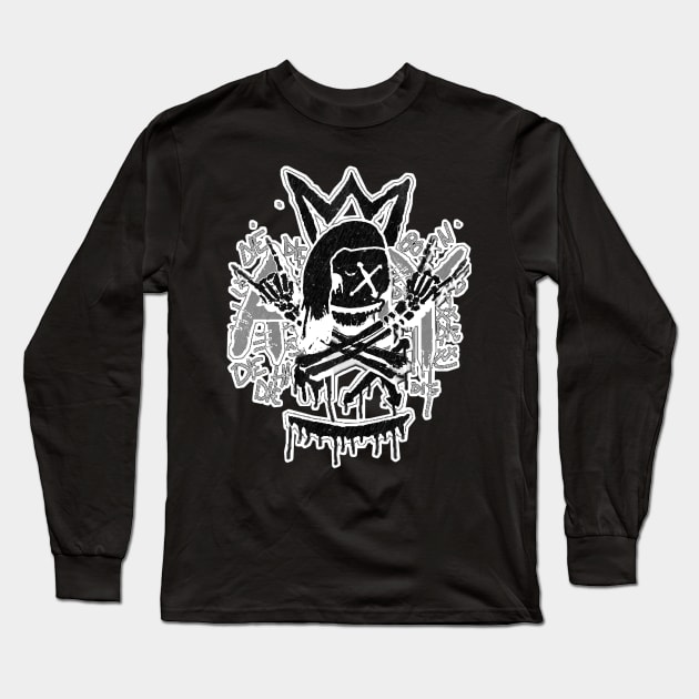 BAD AMY ''CROSSBONES'' (NEGATIVE LOGO) Long Sleeve T-Shirt by KVLI3N